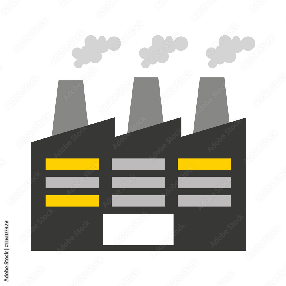 Naklejka premium plant factory building icon