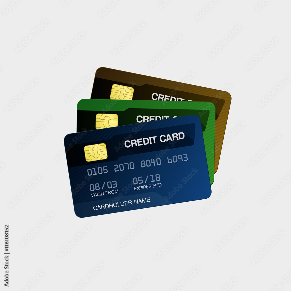 Bank Credit Cards Vector illustration Bank Credit Cards Vector illustration