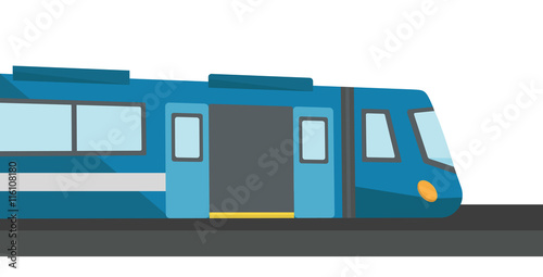 Modern high speed train vector illustration.