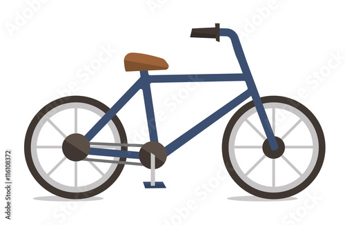 Side view of classic bicycle vector illustration