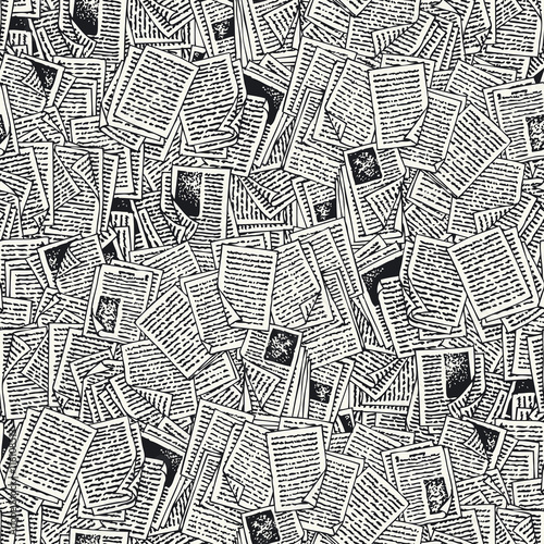Seamless Vector Pattern with Book Pages