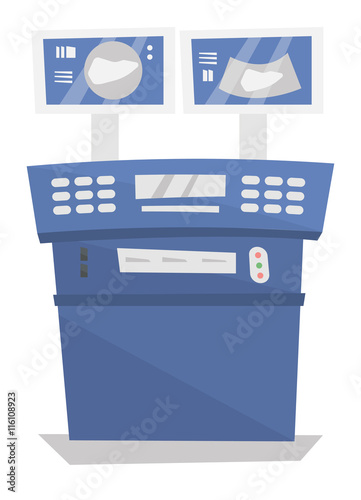 Medical ultrasound equipment vector illustration