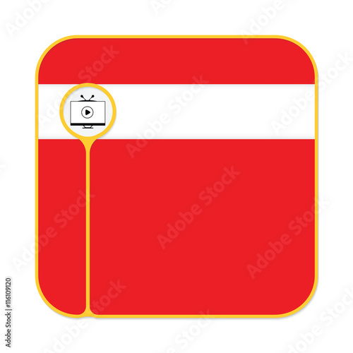 Text box for fill your text and tv icon