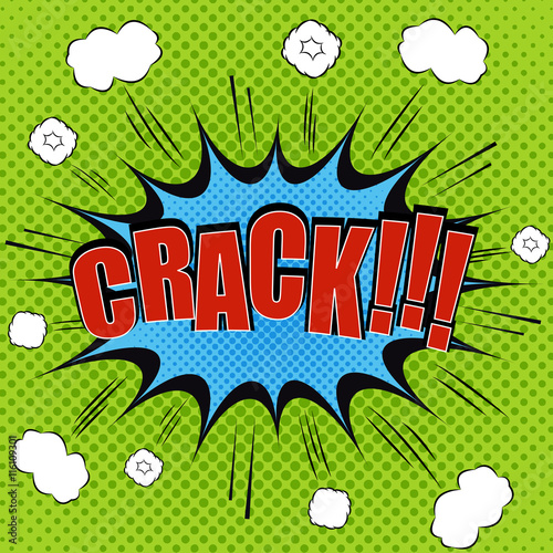 Crack comic bubble text