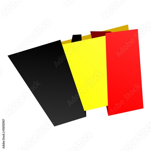 Belgium origami flag