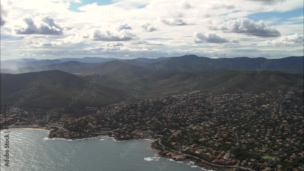 Hundreds Of Villas On Hillside Along Coast To Cannes