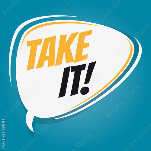 take it retro speech balloon