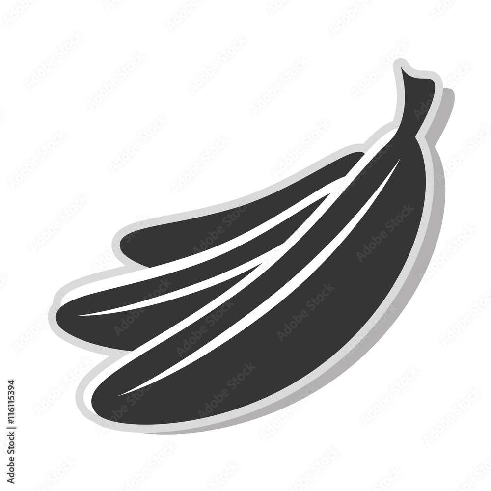 Delicious and fresh banana fruit, isolated flat icon design vector illustration. Delicious and fresh banana fruit, isolated flat icon design vector illustration.
