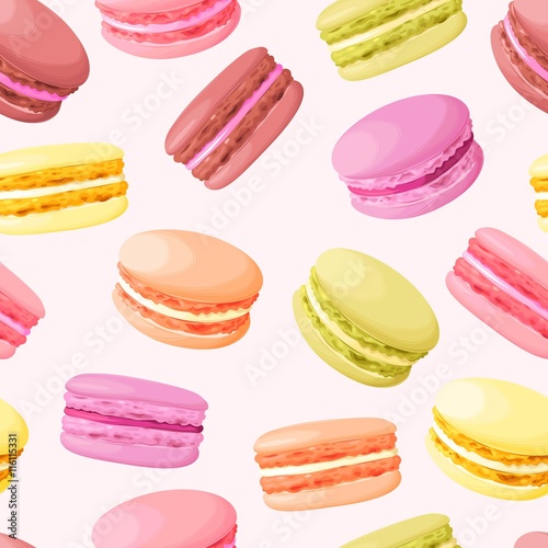 Seamless pastel macarons