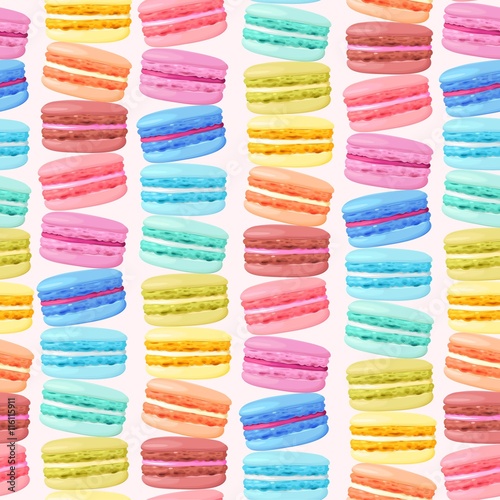 Seamless pastel macarons