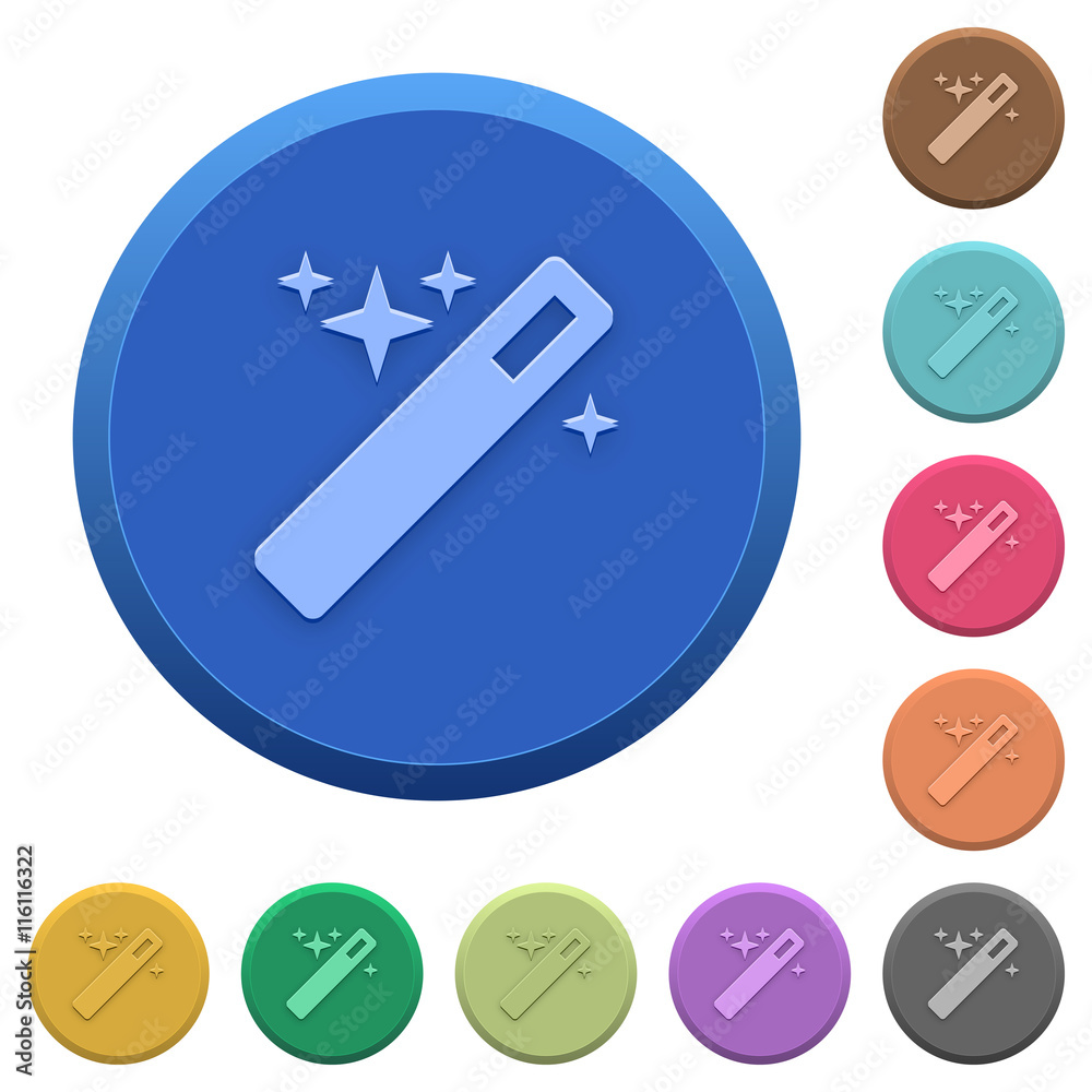 Embossed magic wand buttons Embossed magic wand buttons