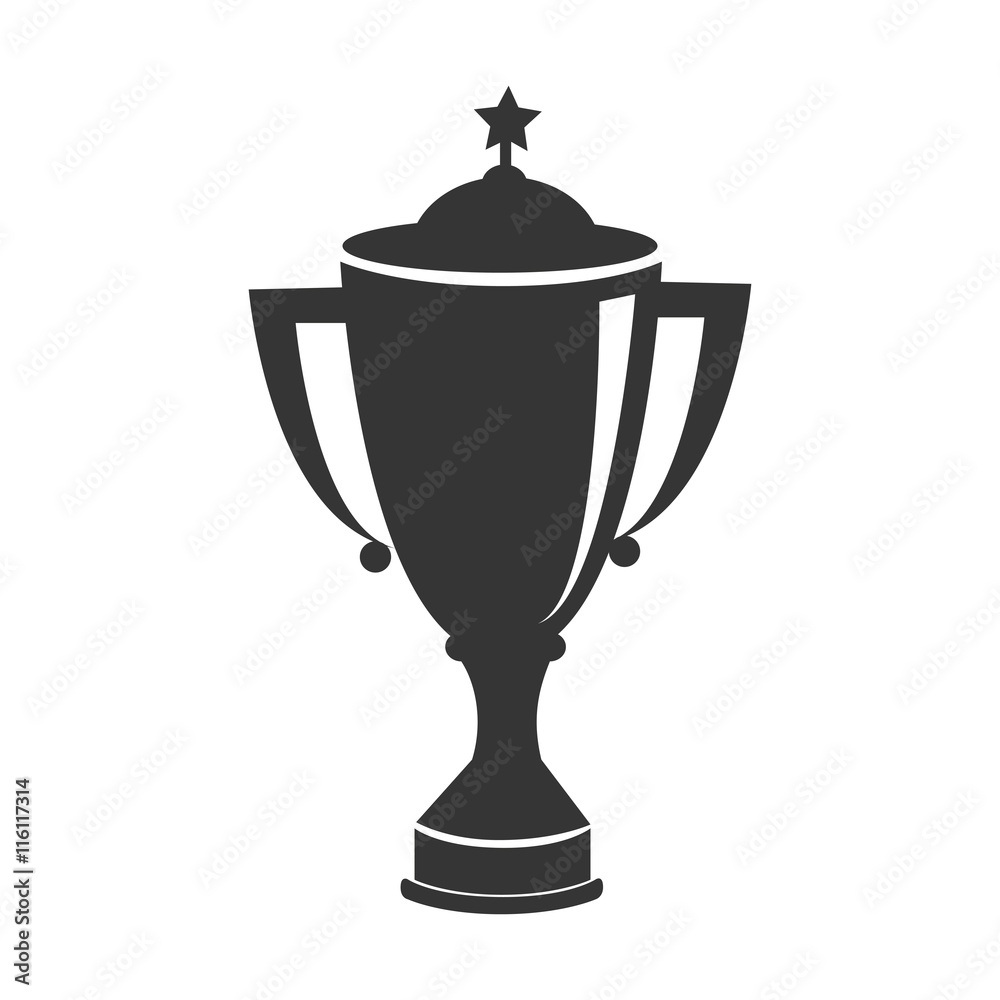 trophy cup first place , isolated flat icon trophy cup first place , isolated flat icon