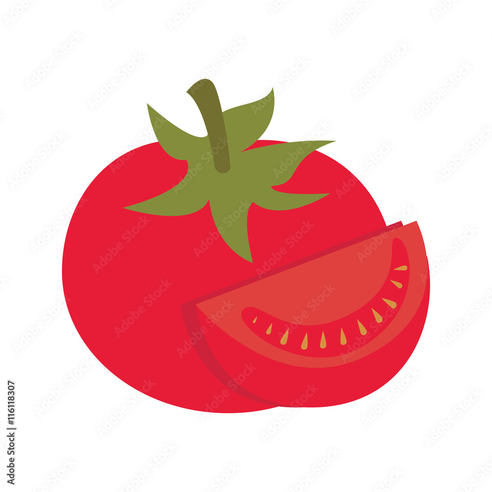 fresh tomato vegetable half cartoon, vector illustration fresh tomato vegetable half cartoon, vector illustration