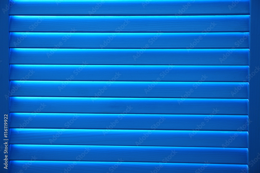 Blue folding screen, closeup