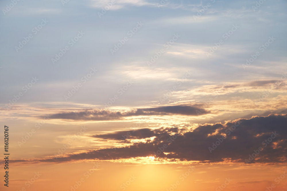 Beautiful sunset sky background Beautiful sunset sky background