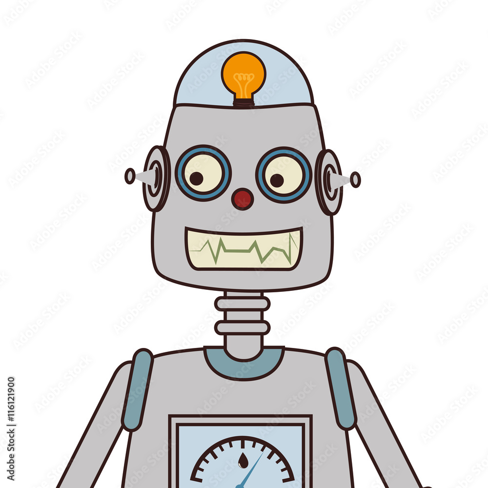 Robot kid toy ,colorful isolated flat icon Robot kid toy ,colorful isolated flat icon