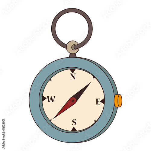 Compass orienteering object ,isolated colorful icon design