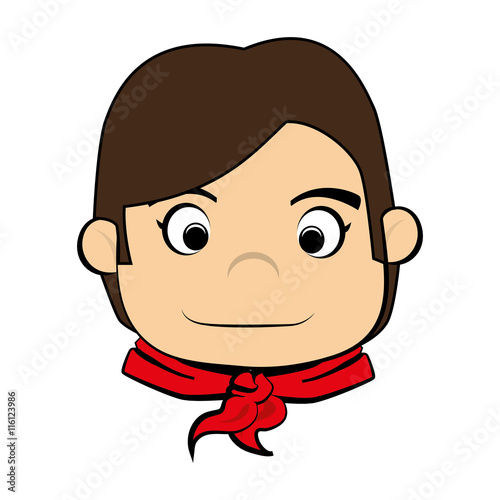 Scout boy cartoon, isolated flat icon design