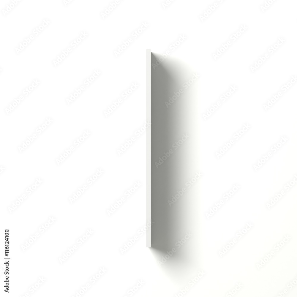 Long shadow font. Letter I. 3D Long shadow font. Letter I. 3D
