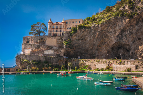 The picturesque fishing port of Maiori, Amalfi Coast, Italy