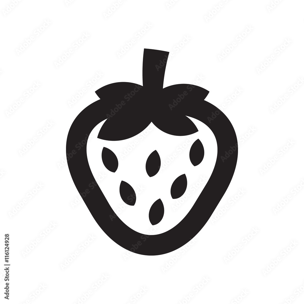 Simple Strawberry Icon Simple Strawberry Icon