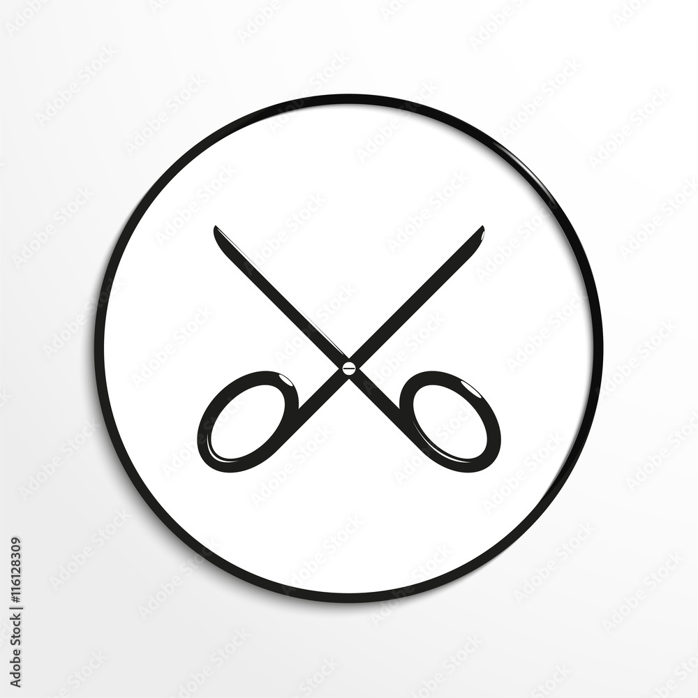 Scissors. Vector icon.