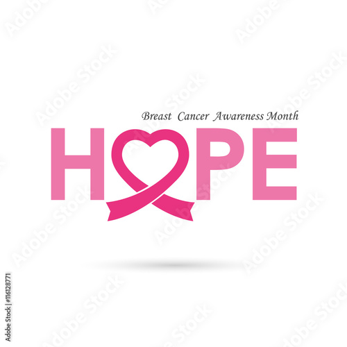 Breast cancer awareness logo design.Breast cancer awareness 