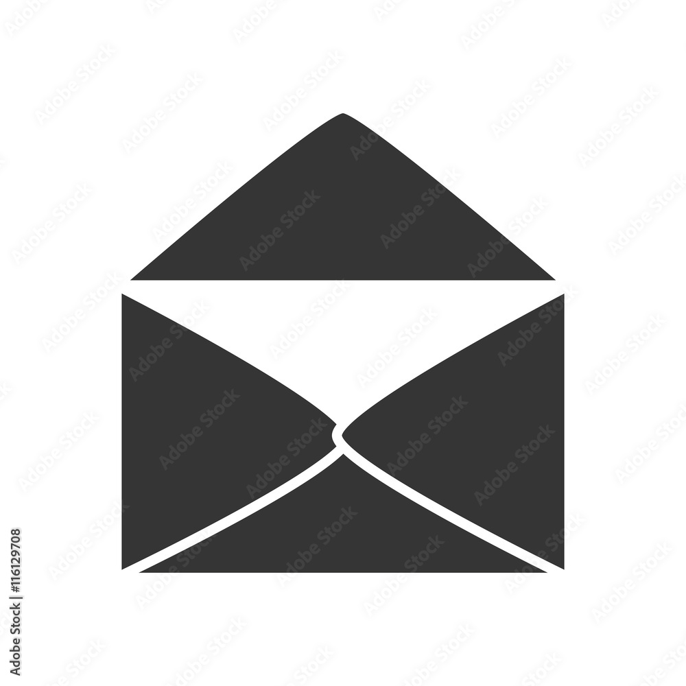 Electronic mail or mailing symbol, isolated flat icon vector illustration graphic.