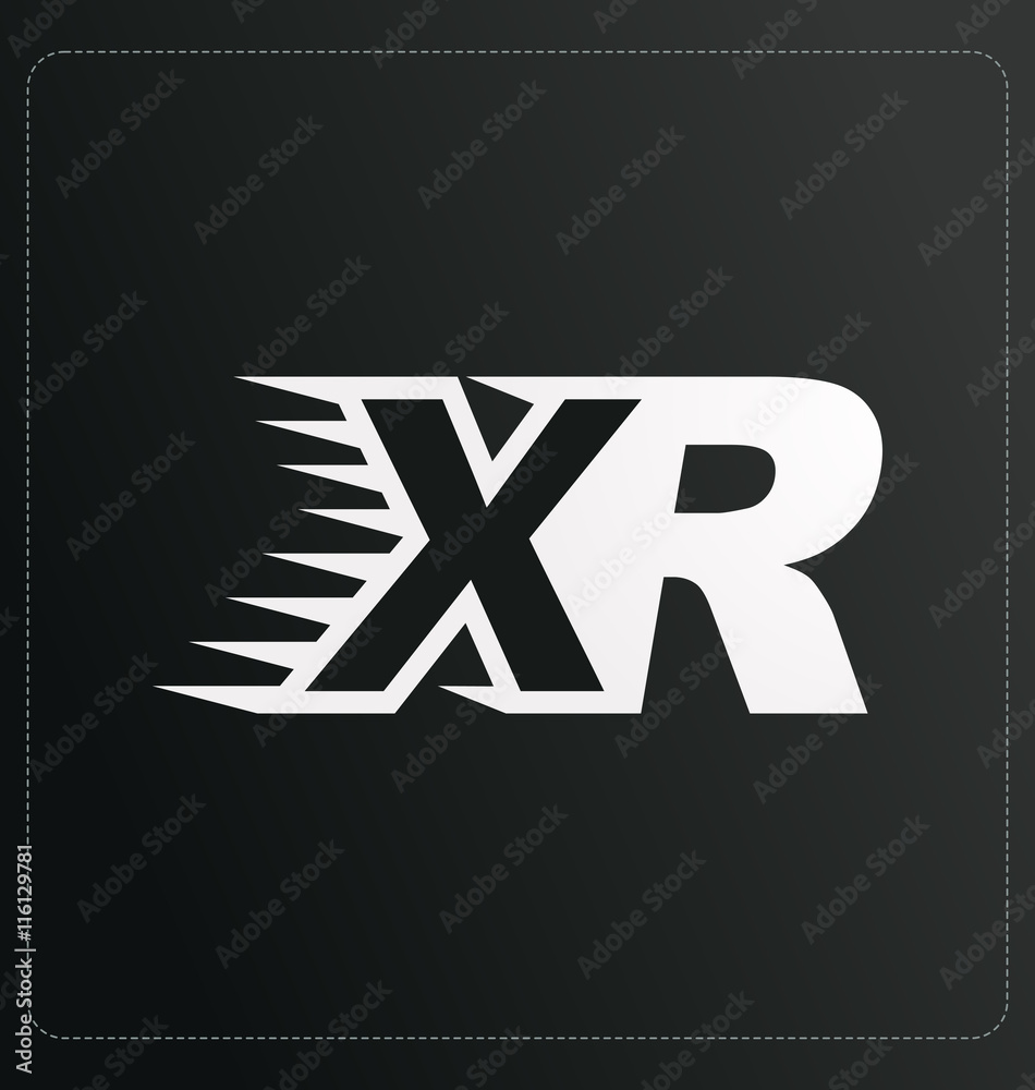XR Two letter composition for initial, logo or signature Stock Vector ...