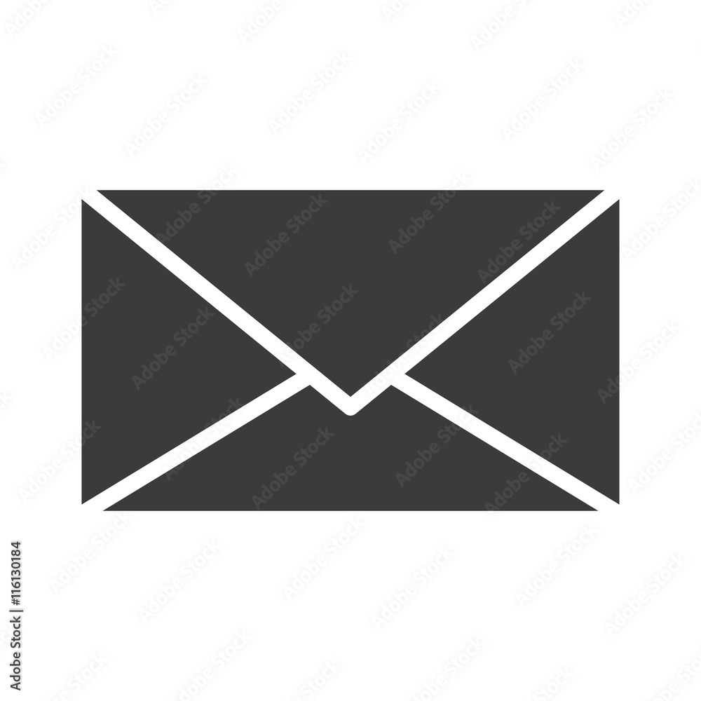 Electronic mail or mailing symbol, isolated flat icon vector illustration graphic. Electronic mail or mailing symbol, isolated flat icon vector illustration graphic.