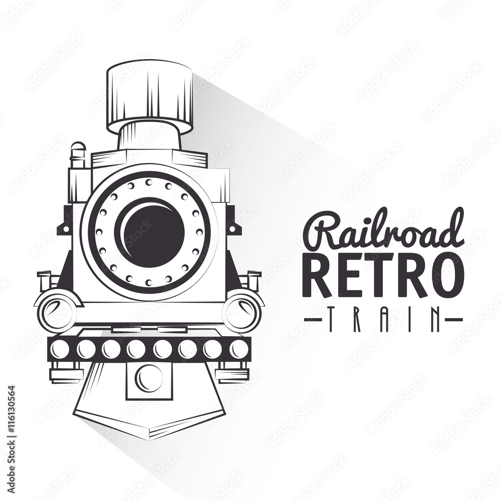 Obraz premium railroad train isolated icon design, vector illustration graphic