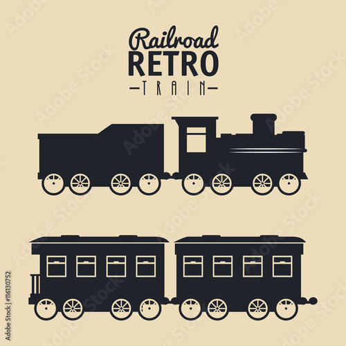 railroad train isolated icon design, vector illustration  graphic 