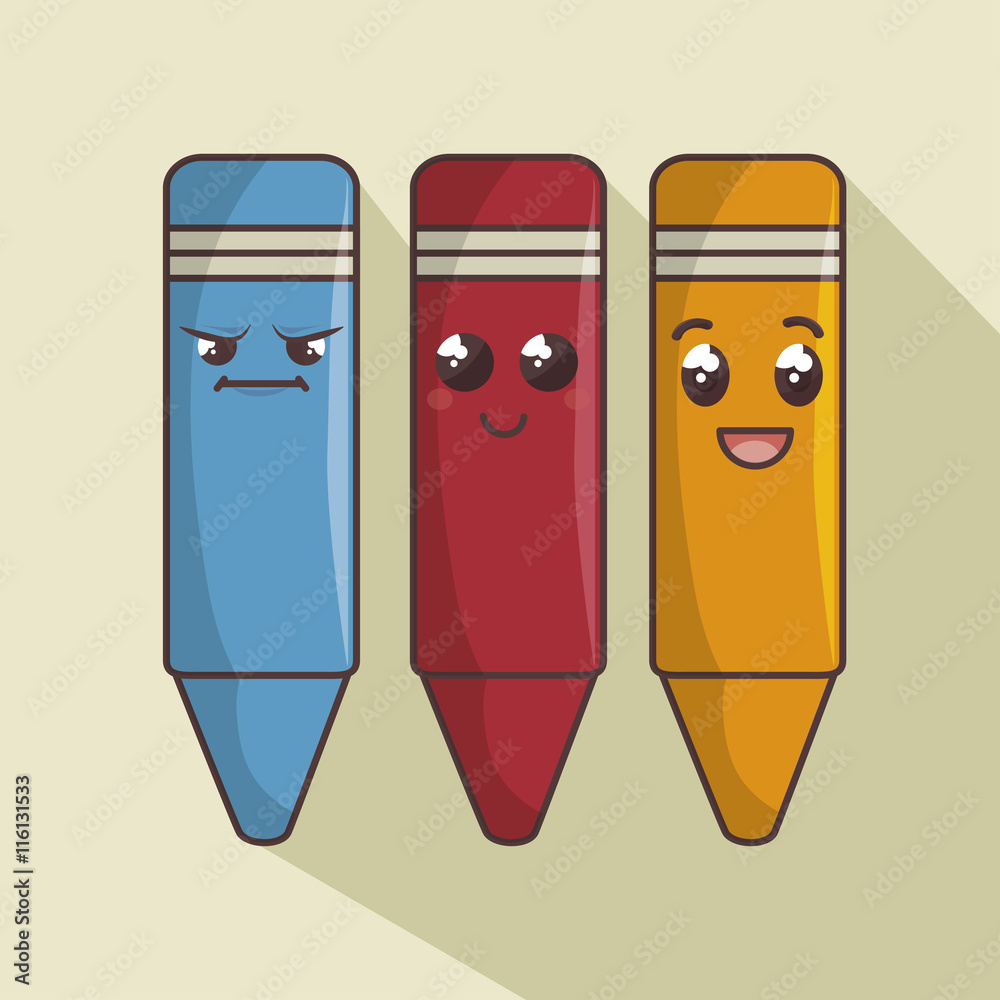crayons character isolated icon design, vector illustration graphic crayons character isolated icon design, vector illustration graphic