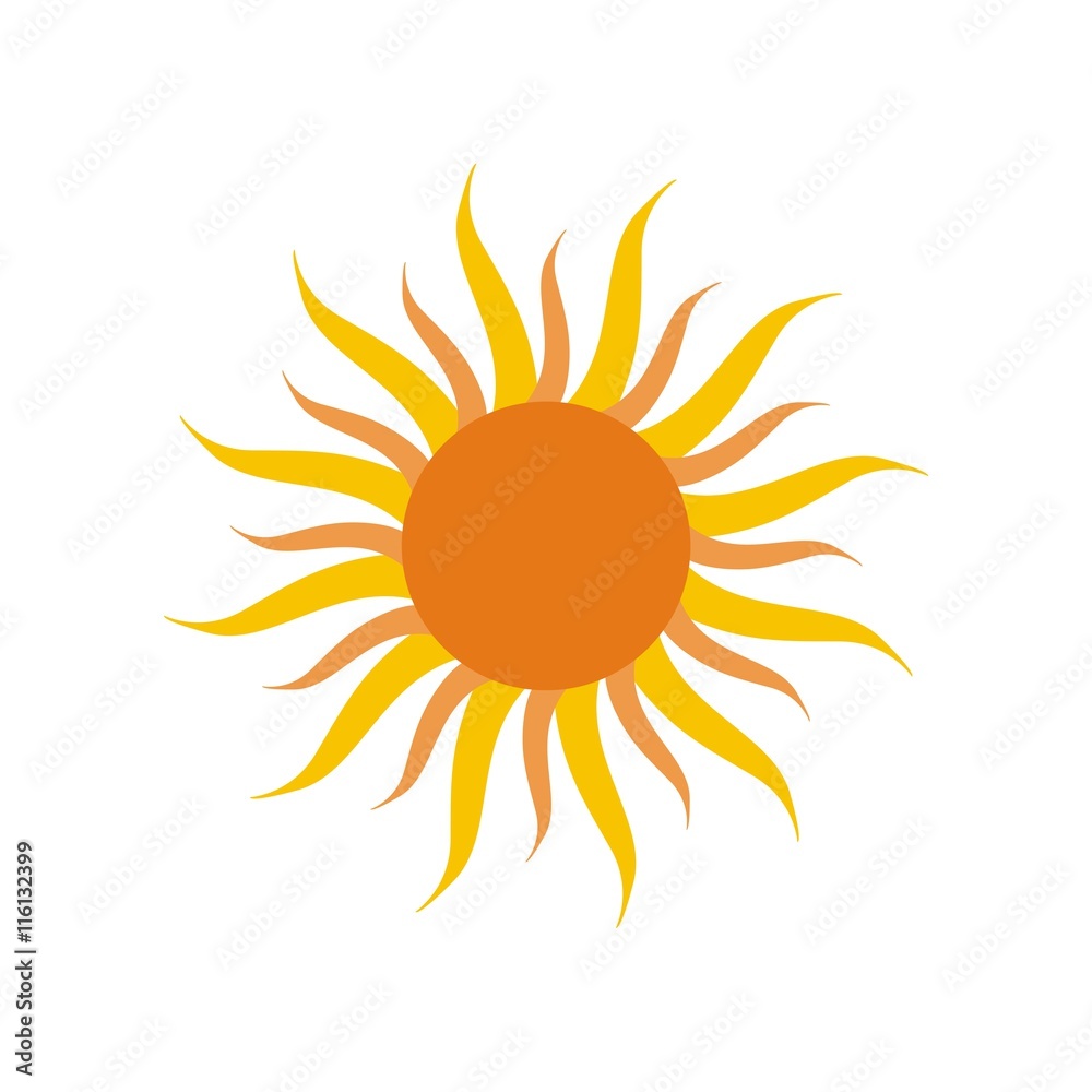 Natural sun logo vector