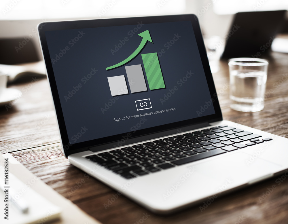 Bar Graph Analysis Increase Growth Concept Bar Graph Analysis Increase Growth Concept