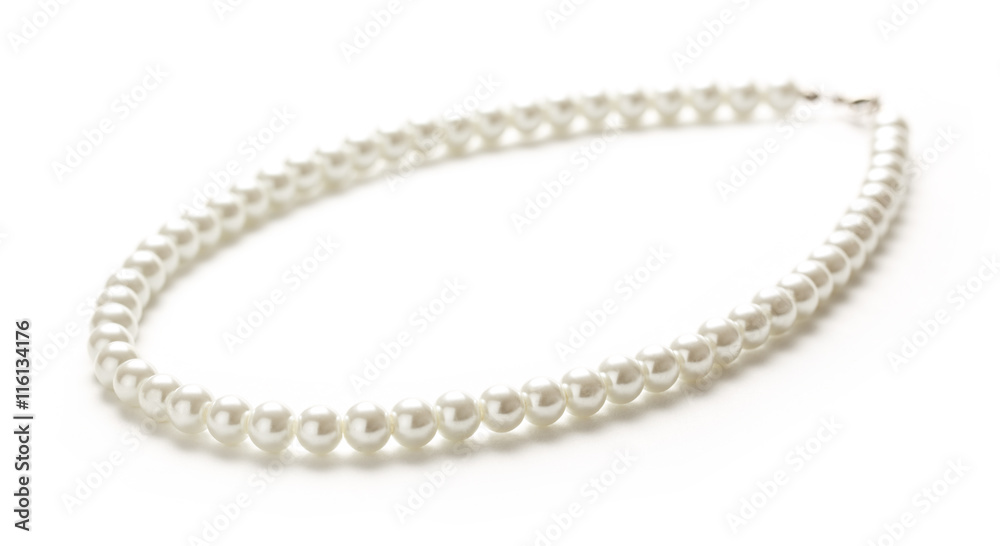 White pearl necklace of one string White pearl necklace of one string