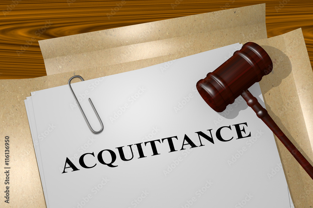 Acquittance legal concept