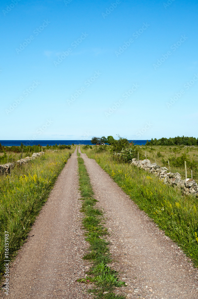 Obraz premium Dirt road to the coast