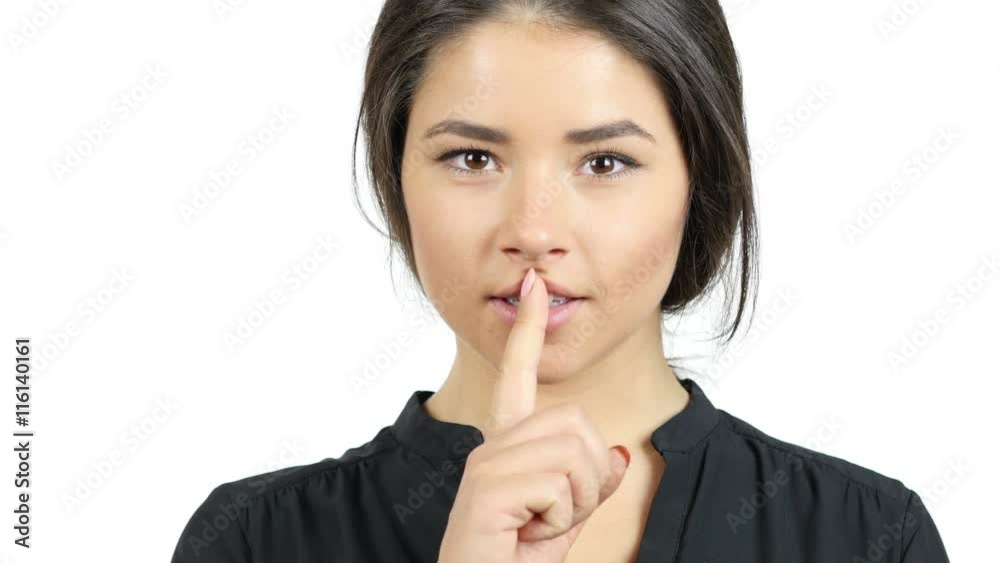 Keep the Secret, Silence Gesture By Beautiful Girl Keep the Secret, Silence Gesture By Beautiful Girl