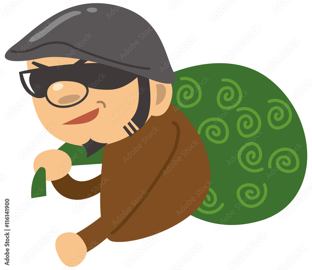 泥棒のイメージイラスト 上半身 Stock Vector Adobe Stock
