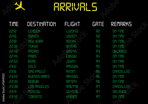 Llegadas - Arrivals