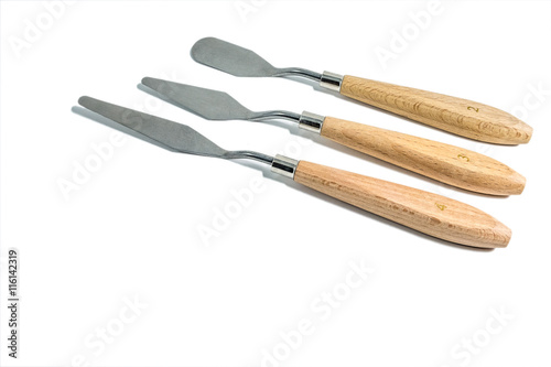 art and craft tools on white background