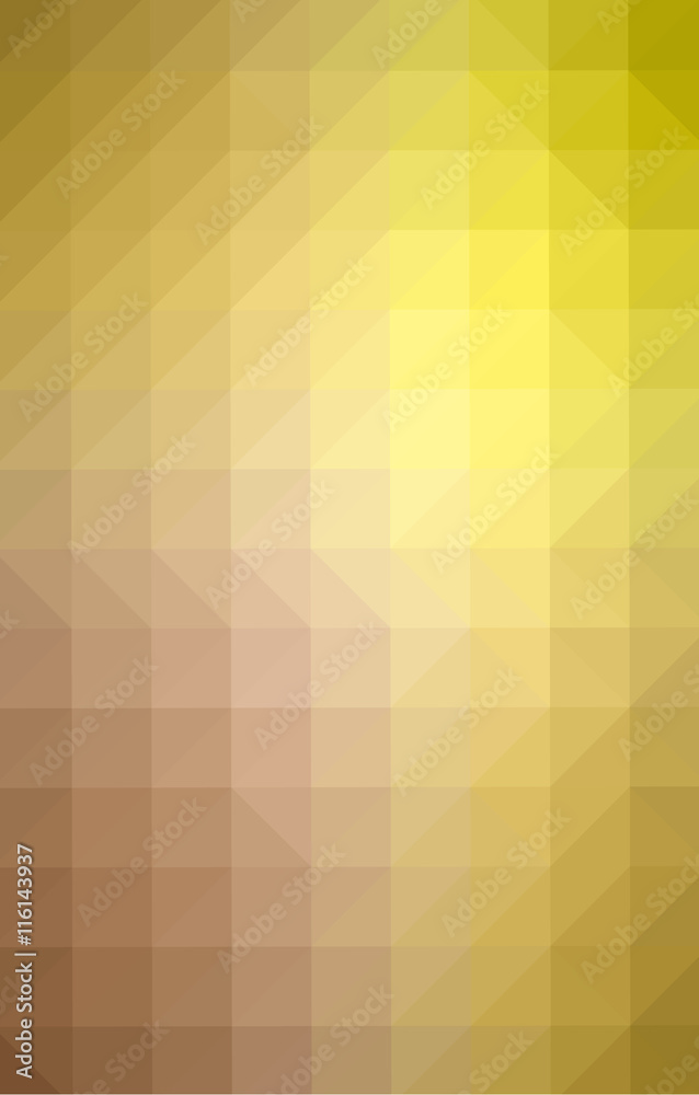 Geometric tile mosaic with green and brown triangles. Abstract ...