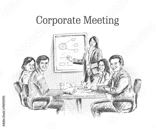 Businessmen doing Corporate meeting discussion