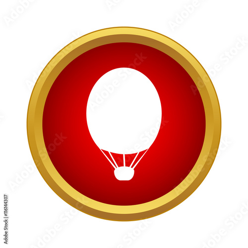 Air balloon icon in simple style on a white background