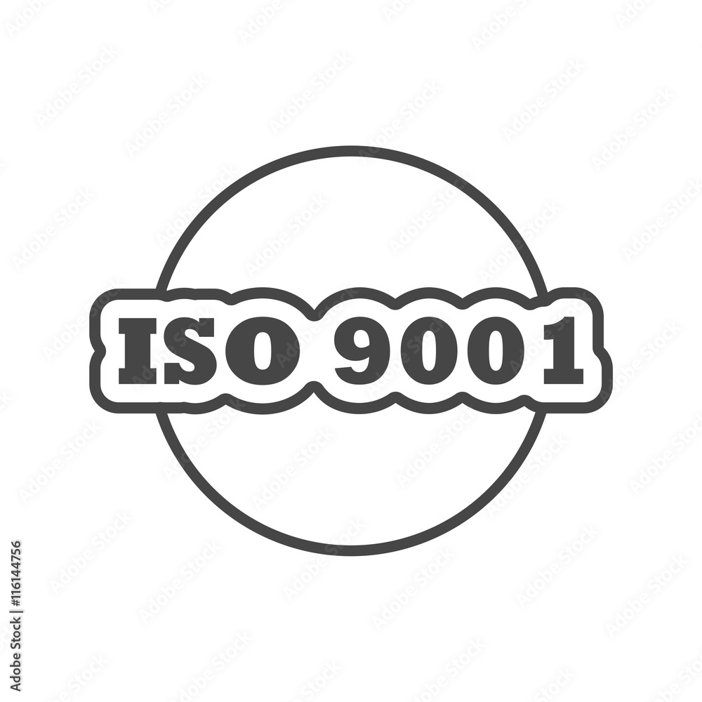 ISO 9001 certified sign icon ISO 9001 certified sign icon