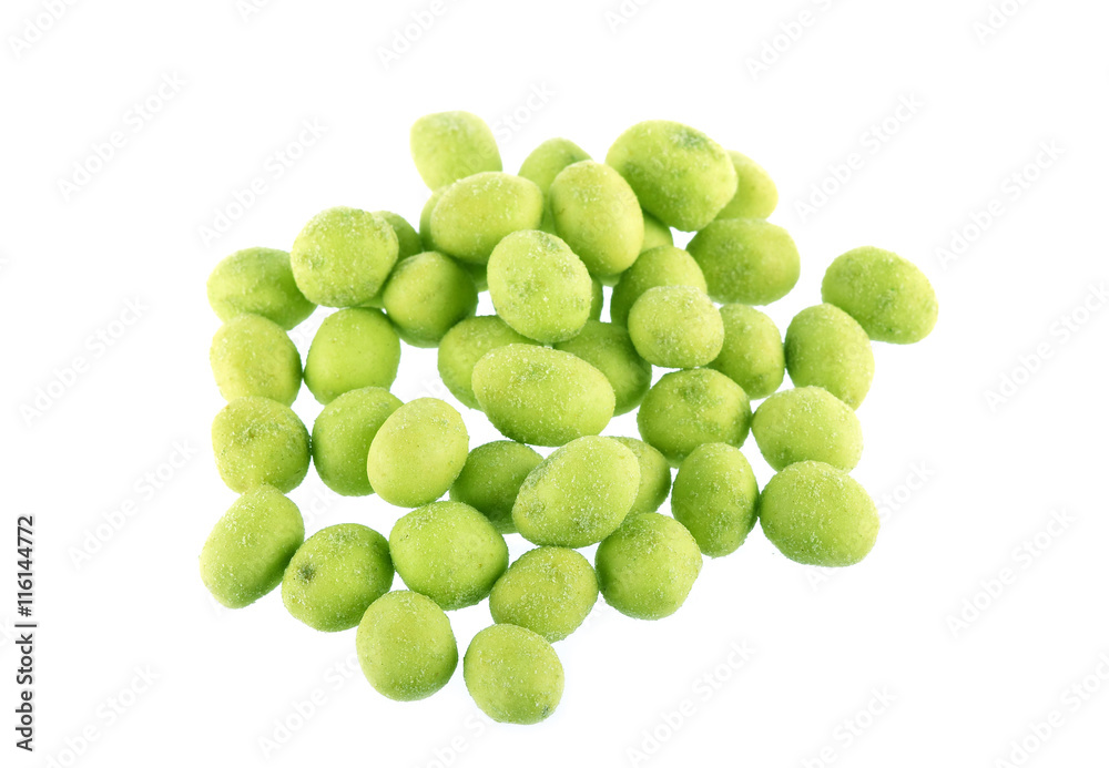 Peanut wasabi white background Peanut wasabi white background