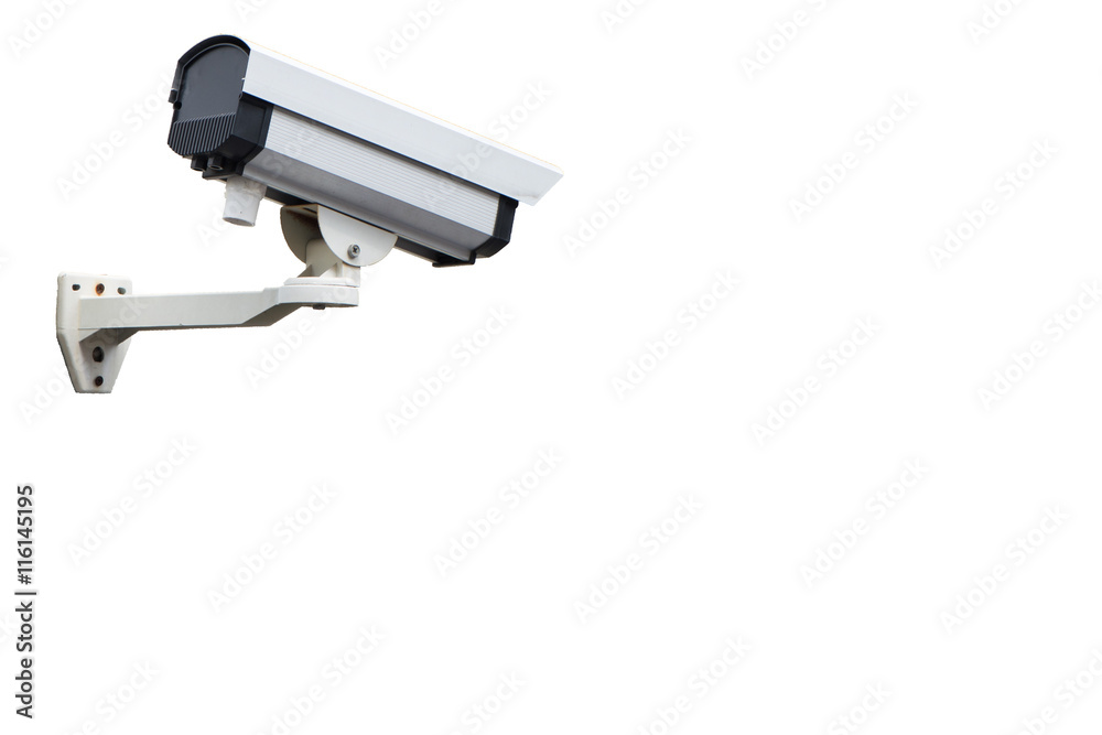 The security camera isolated on a white background The security camera isolated on a white background