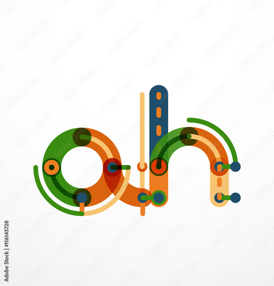 Colorful funny cartoon letter icon Colorful funny cartoon letter icon