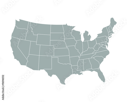 High quality United States map of America